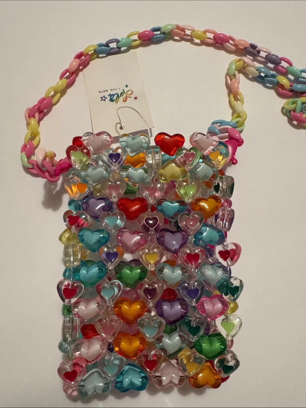 Lola and the Boys Candy Hearts Bead Crossbody Bag